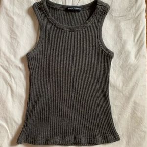 Brandy Melville Gray Ribbed Sweater Tank